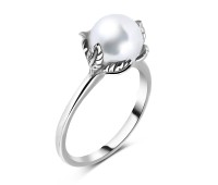 Classy Pearl Silver Ring NSR-744